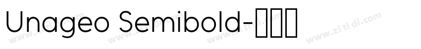 Unageo Semibold字体转换